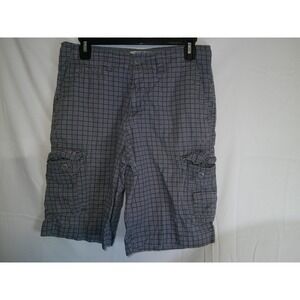 OP Ocean Pacific Men's Gray Plaid Cargo Shorts Size 30‎ Casual